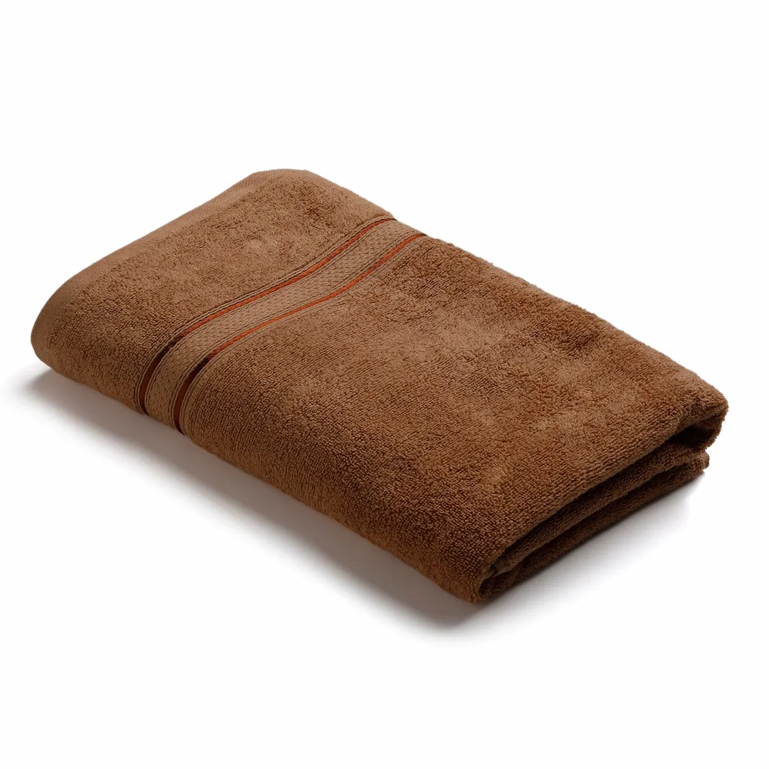 LavishEssence Premium Cotton Bath Towel (Brown)