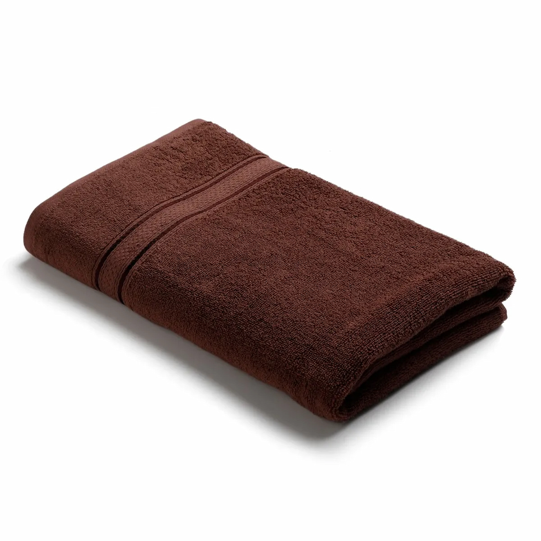 LavishEssence Premium Cotton Bath Towel (Dark Brown)